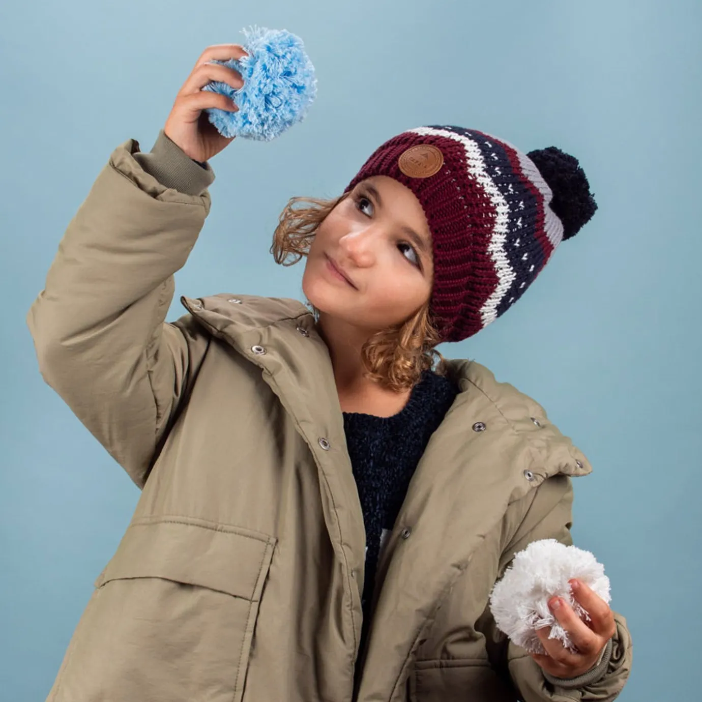 Kids Beanies | Cabaïa After Glow Burgundy Navy