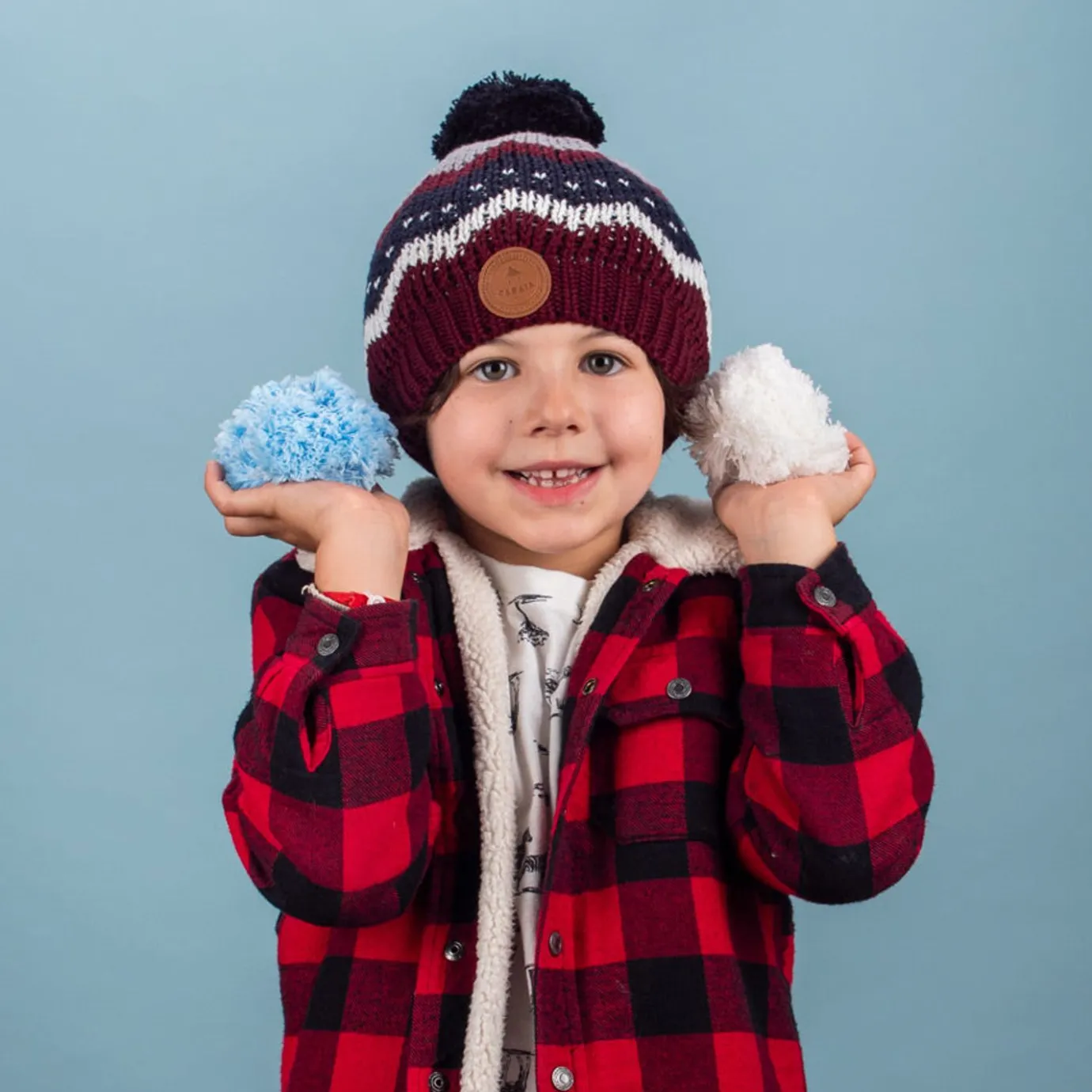 Kids Beanies | Cabaïa After Glow Burgundy Navy
