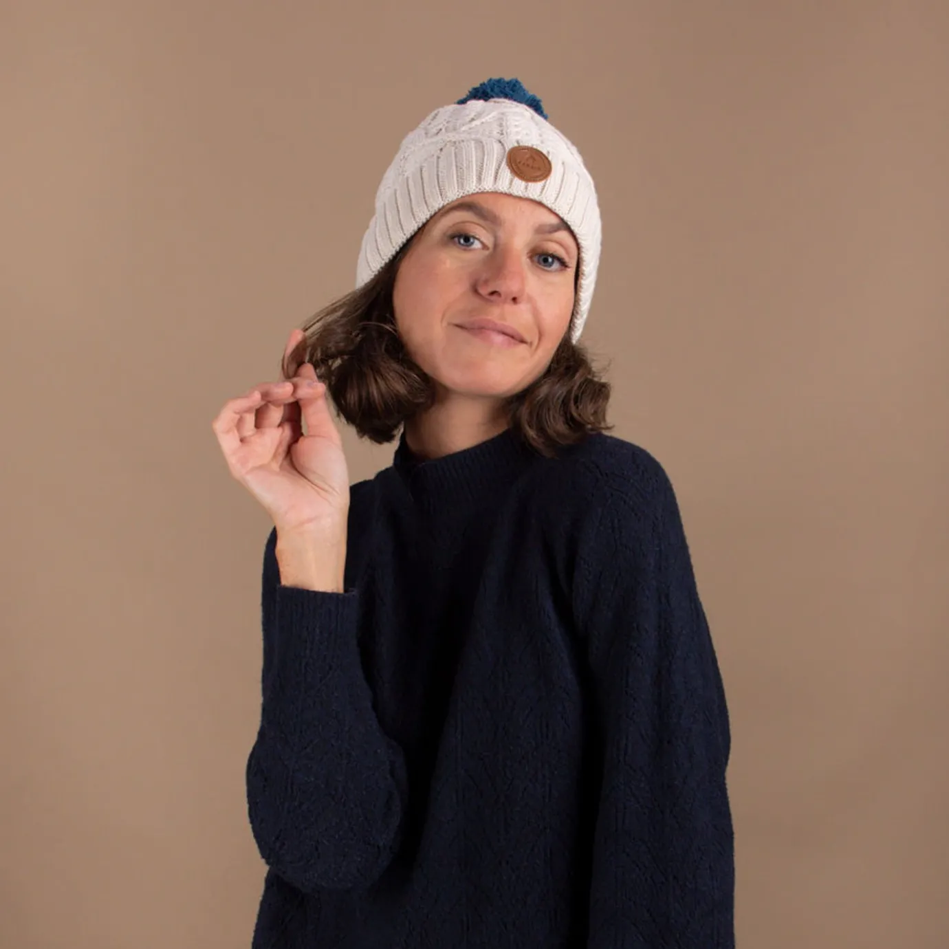 Green Beanies | Cabaïa Algonquin Cream Navy