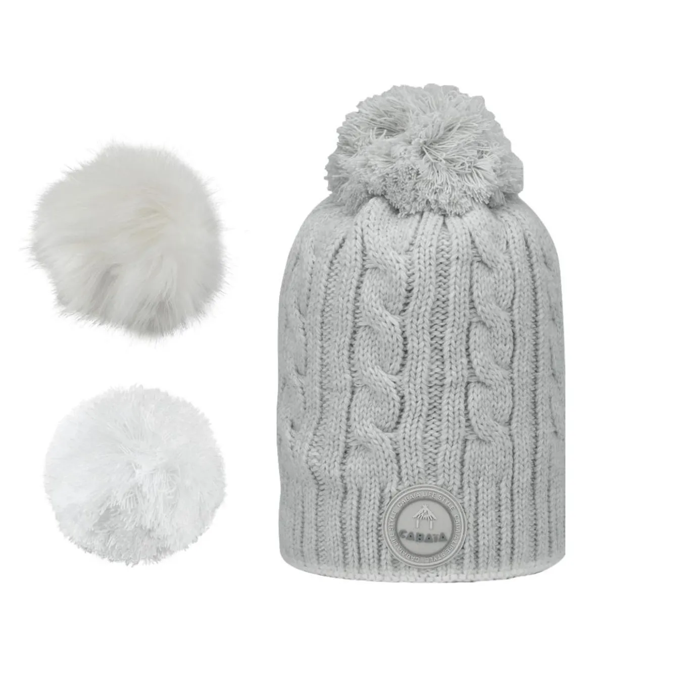 Polar Lined Beanies | Cabaïa Creamy Gin Polar Light Grey