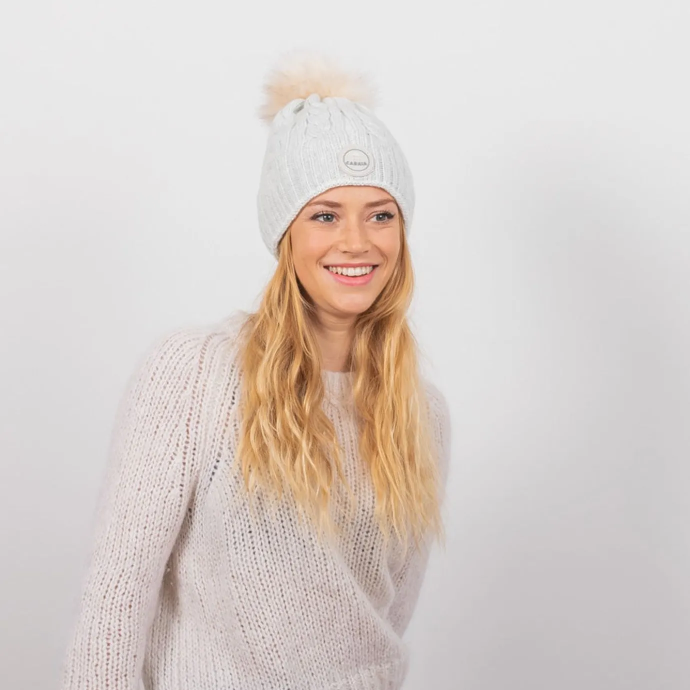 Polar Lined Beanies | Cabaïa Creamy Gin Polar Light Grey