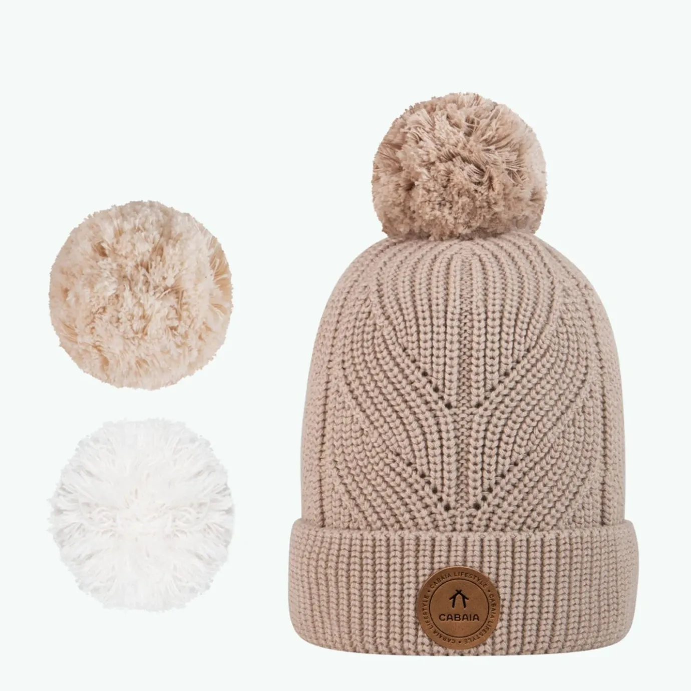Green Beanies | Cabaïa Derby Beige Cream