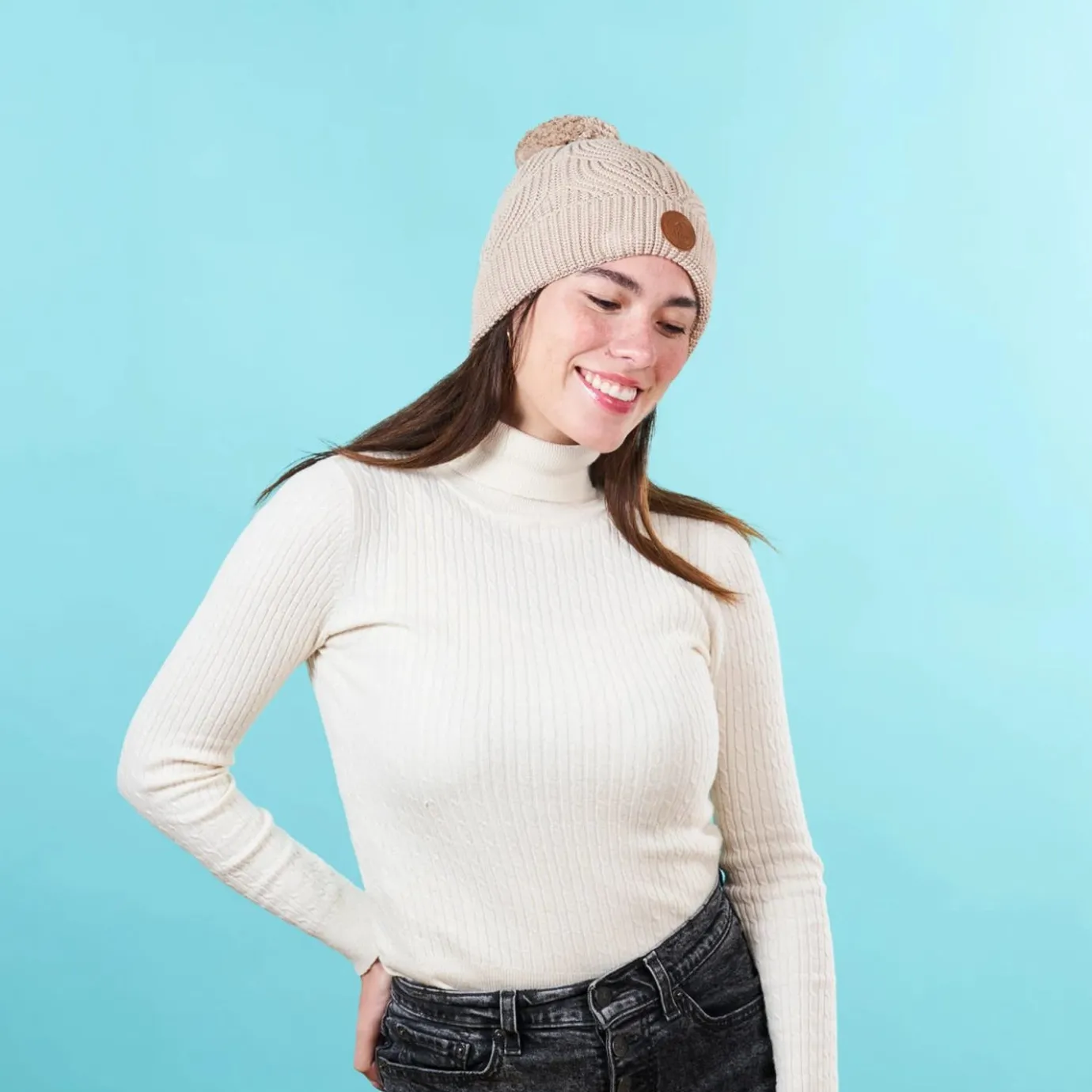 Green Beanies | Cabaïa Derby Beige Cream