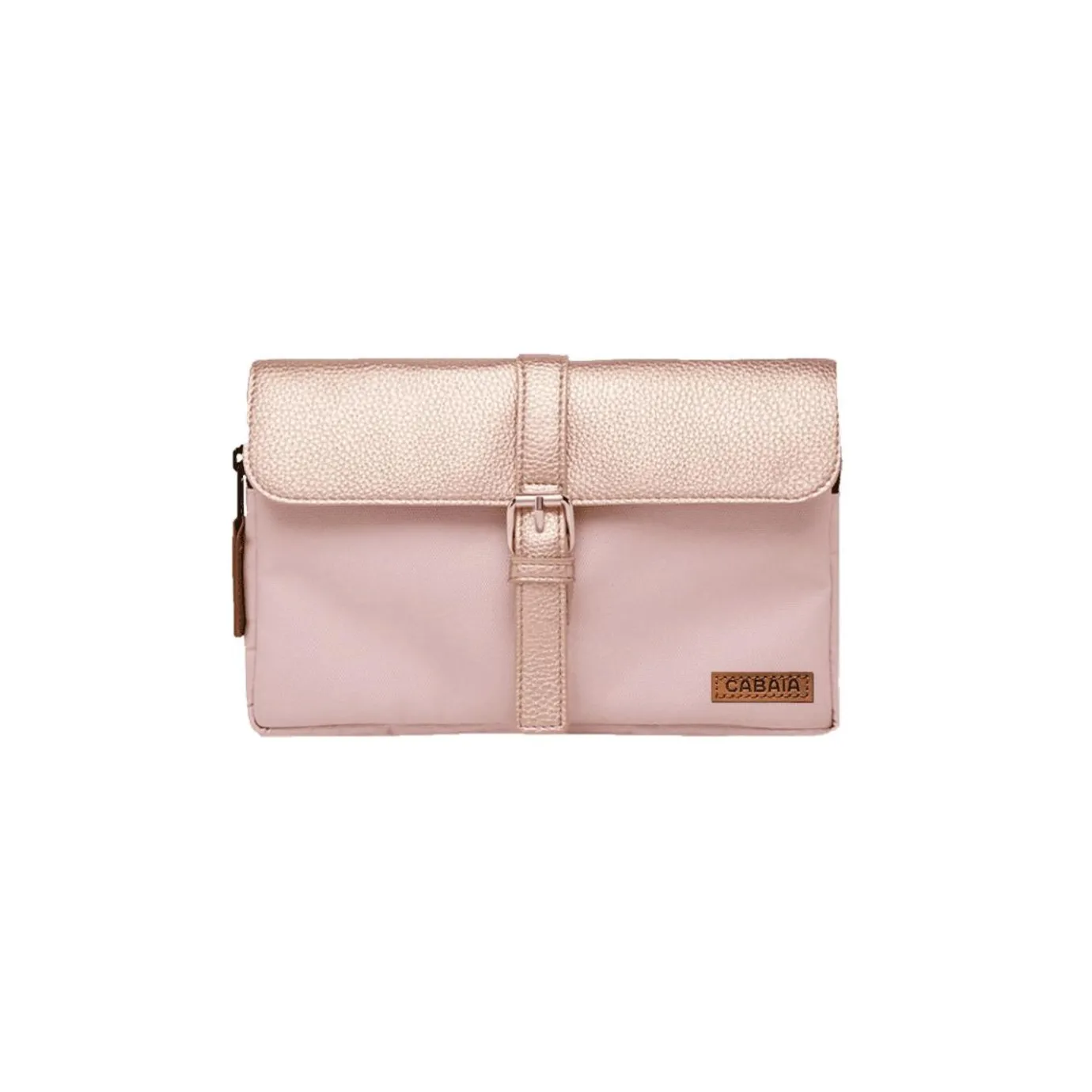 Front Pockets | Cabaïa Pocket Jardin Guerrero L Light Pink And Gold Leather