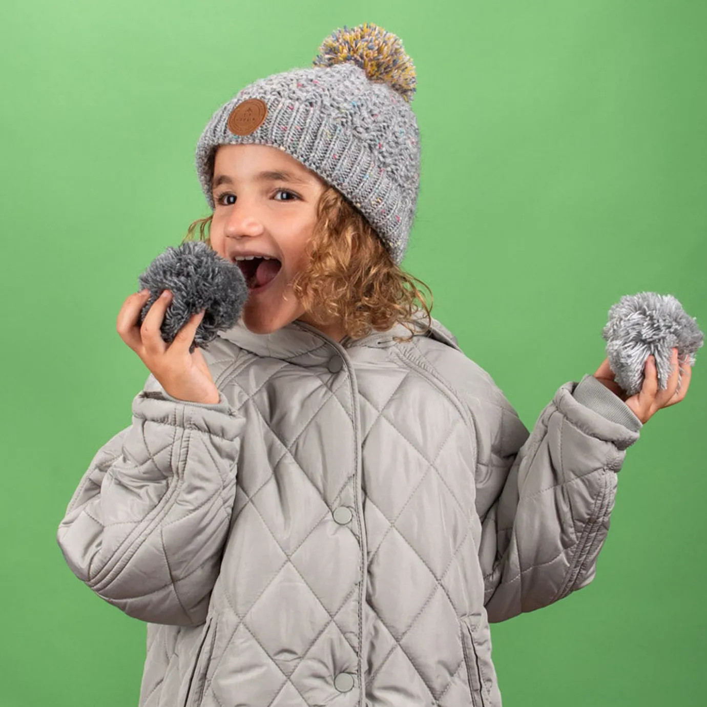 Kids Beanies | Cabaïa Red Sombrero Grey