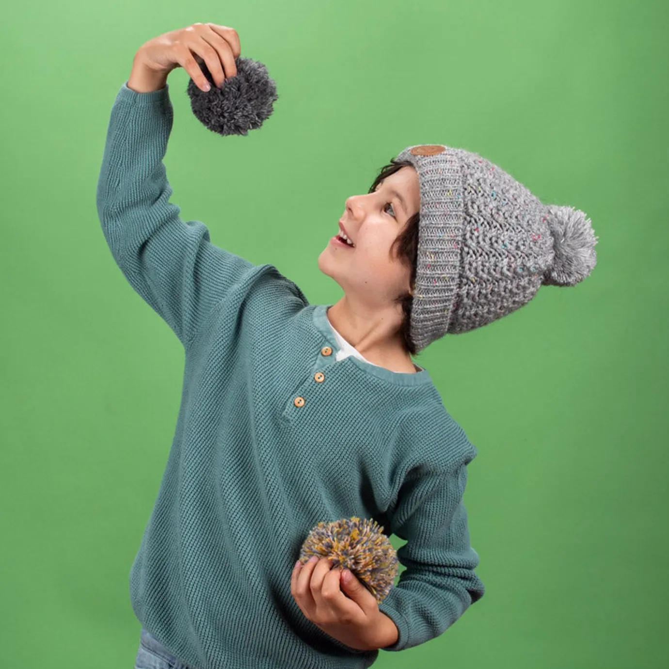 Kids Beanies | Cabaïa Red Sombrero Grey