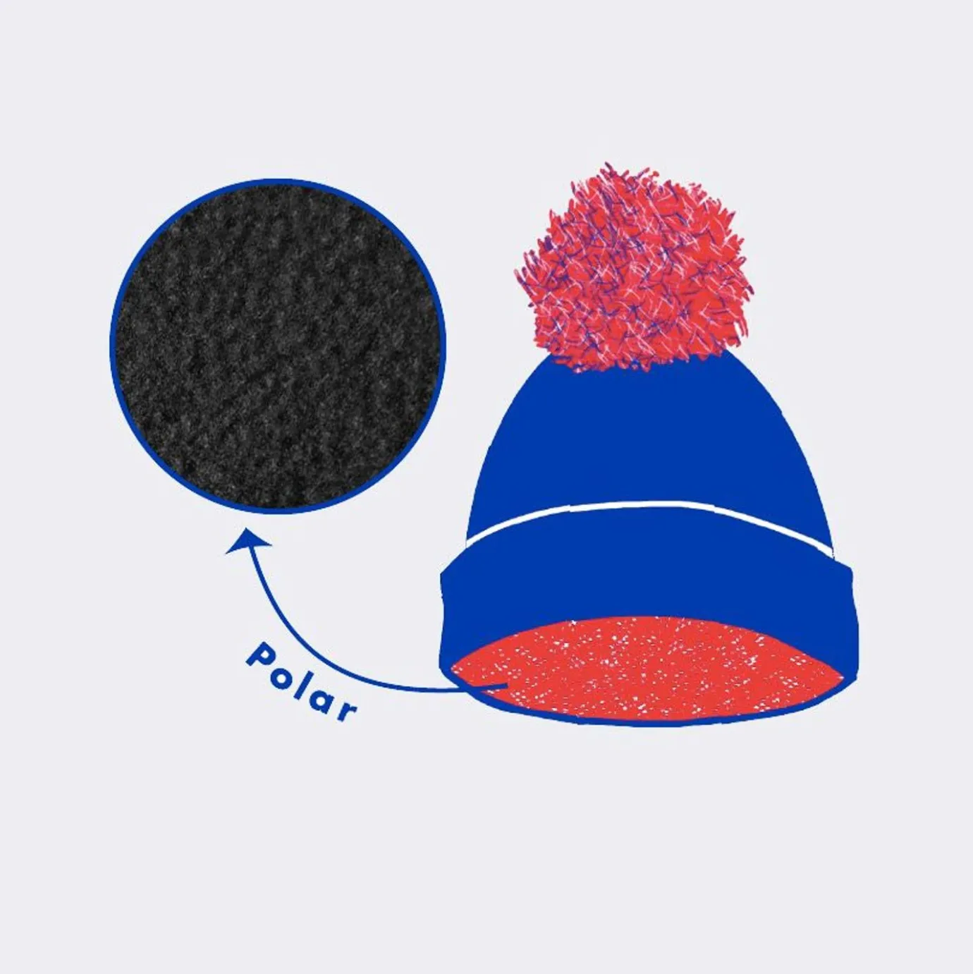 Kids Beanies | Cabaïa Red Sombrero Grey